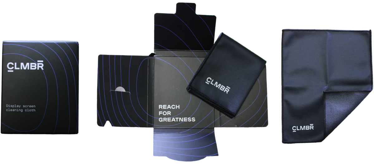 CLMBR Custom Microfiber Cloth & Packaging
