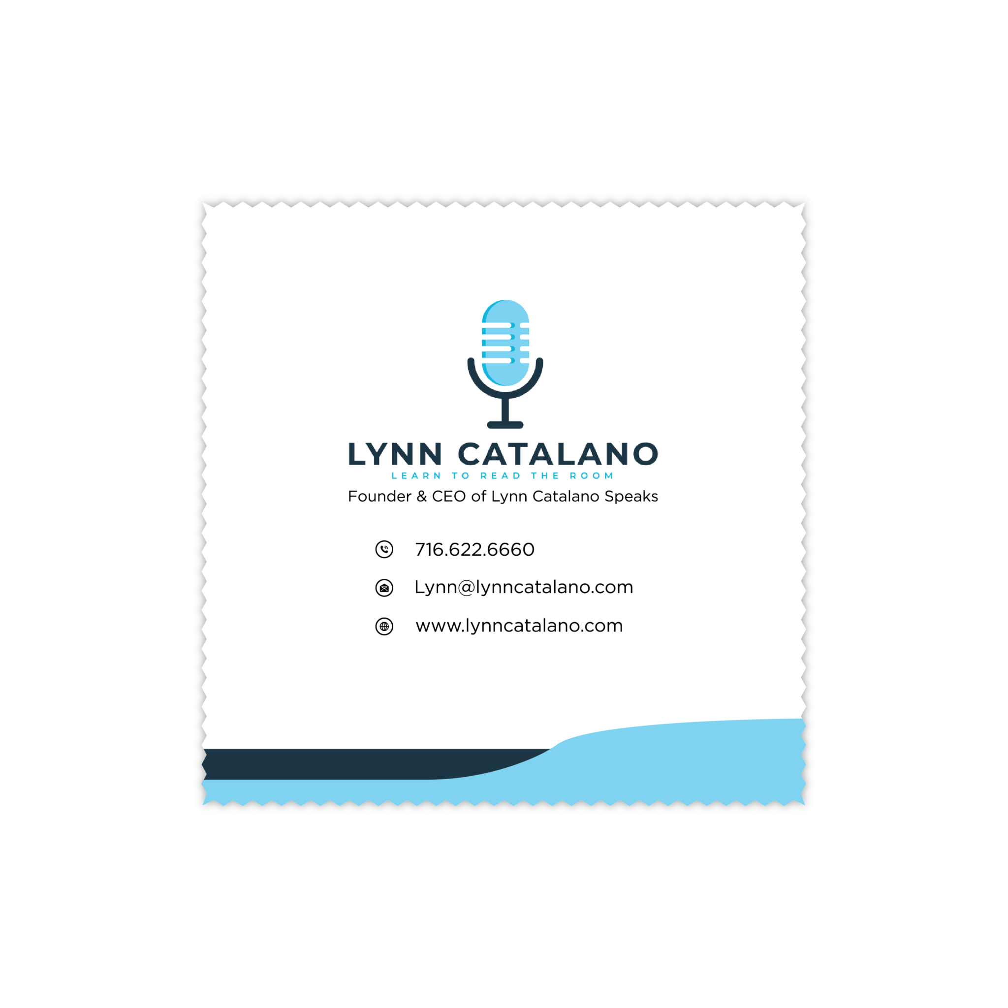 Lynn Catalano Personalized Promotional Microfiber Cleaning Cloth