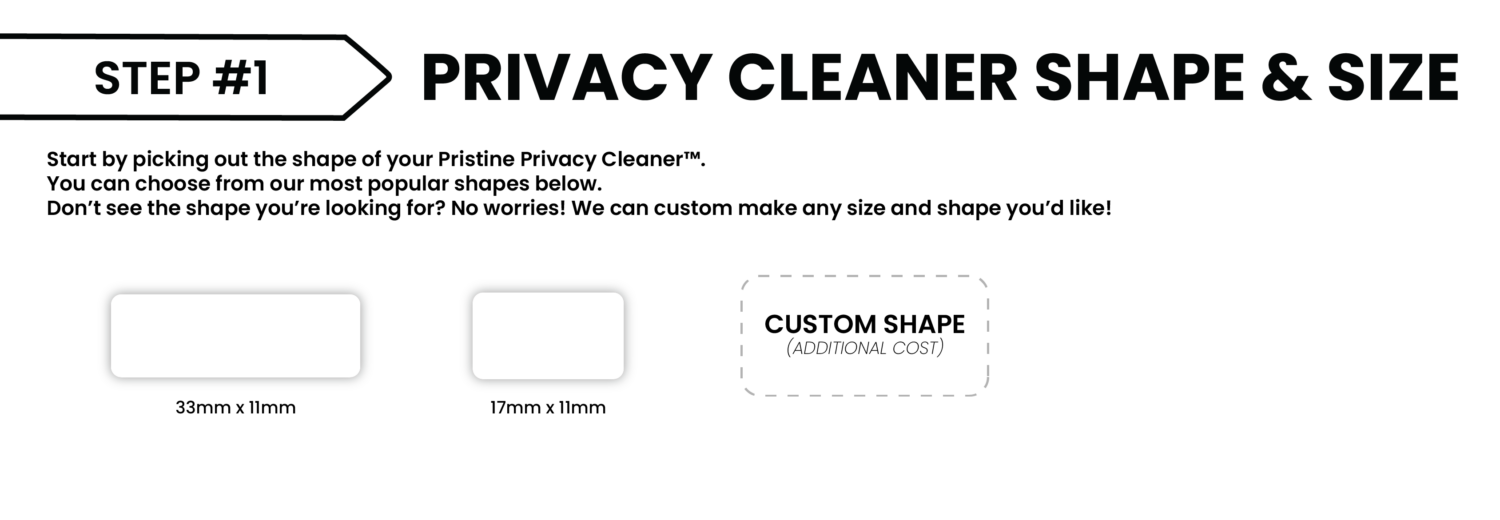 Pristine Screens Privacy Cleaner Design Step 1