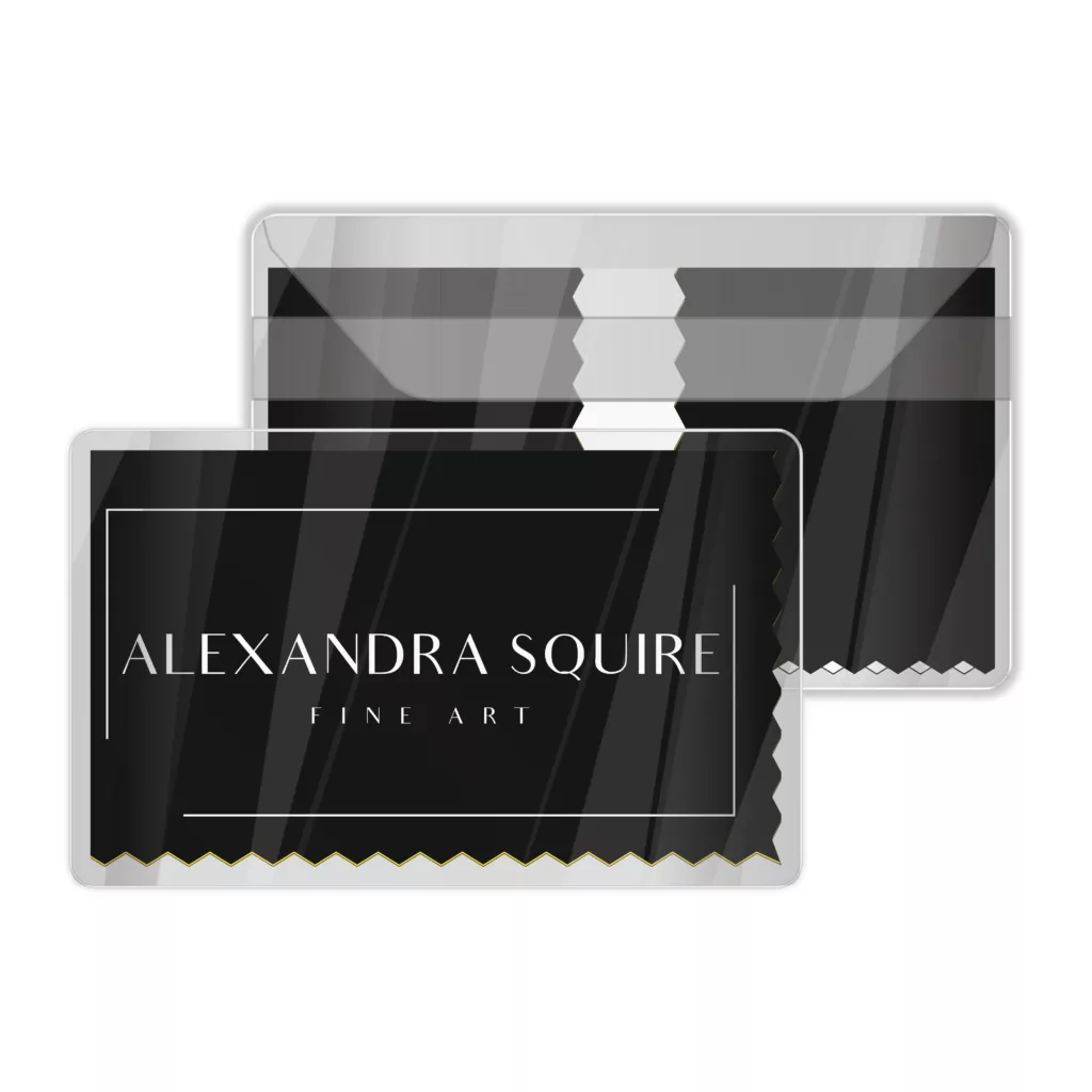 Alexandra Squire Custom Microfiber Cleaning Cloth in PVC Pouch Packaging