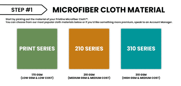 Custom Microfiber Cloth Designing Step 1 - Choose Material