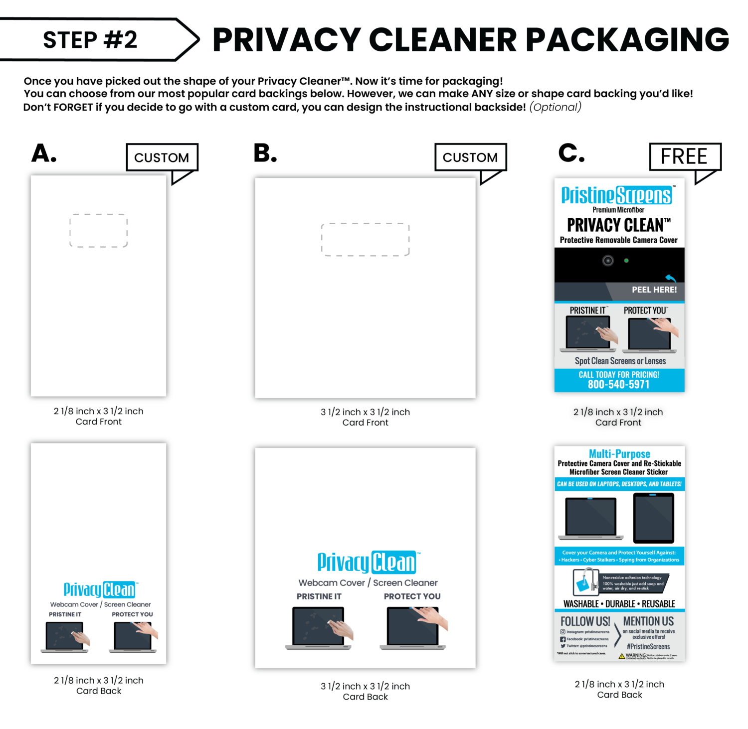 Pristine Screens Privacy Cleaner Design Step 2
