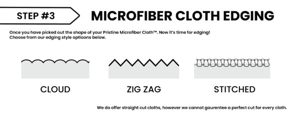 Custom Microfiber Cloth Designing Step 3 - Choose Edge Style