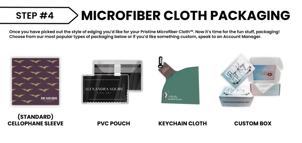Custom Microfiber Cloth Designing Step 4 - Choose Packaging Option