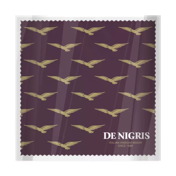 De Nigris Custom Cloth with Cellophane Sleeve Packaging